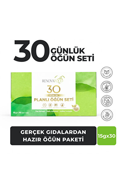 Renovafood 30 Gün Hazır Öğün Paketi Yüksek Lif Sebze Meyvelerden Öğün 15g x 30