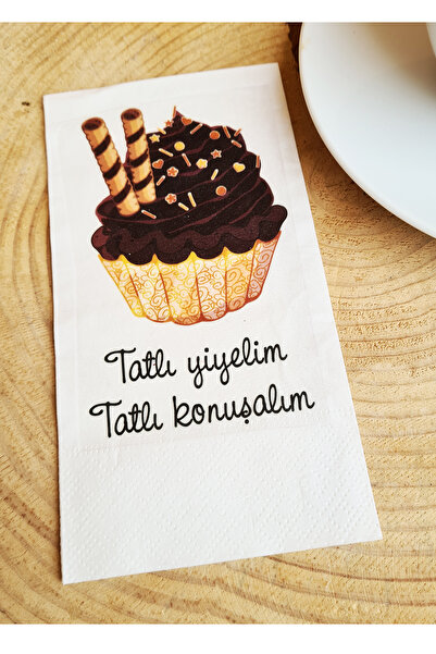 PEKSHOP Presentation Napkin - Let's Eat Sweet Let's Talk Sweetly Written Pres...