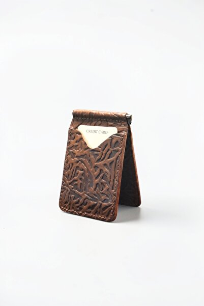 MAT Deri محفظة رجالية من الجلد الطبيعي مع مشبك للنقود، محفظة رفيعة وعملية لحم...