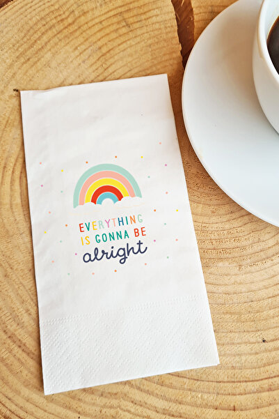 PEKSHOP Sunum Peçetesi Everything is gonna be alright Yazılı Konuşan Kağıt Pe...