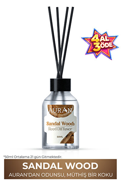AURAN Sandal Ağacı Çubuklu Oda Kokusu Bambu Kokusu Sandal Wood Reed Diffuser ...