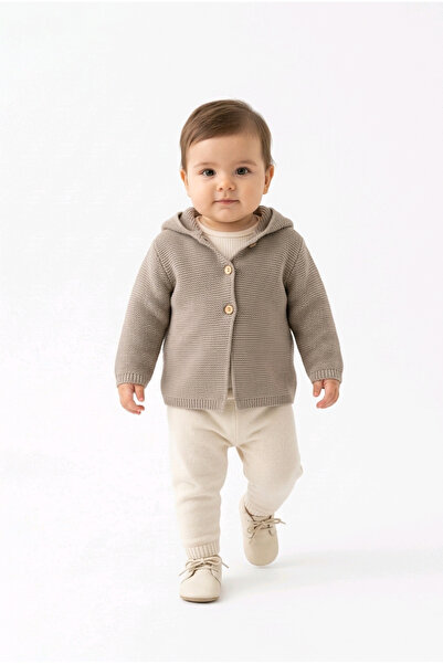 OEM Fine knitted cardigan with hood