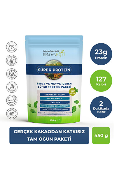 Renovafood Süper Protein Çikolatalı Kolajen & Pre-Probiyotik Öğün Paketi 450g