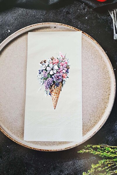 PEKSHOP Flowers in a Cone Talking Napkin Presentation Napkin