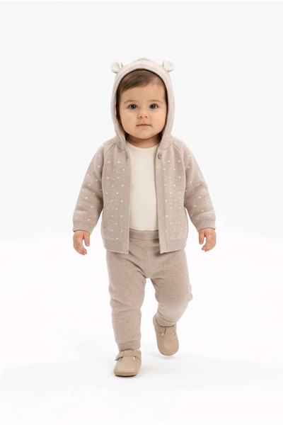 OEM Cardigan tricotat fin cu gluga