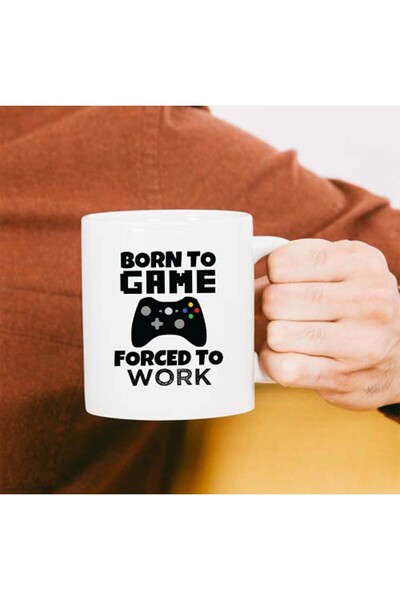 PEKSHOP Born to Game Forced To Worked Kupa Bardağı