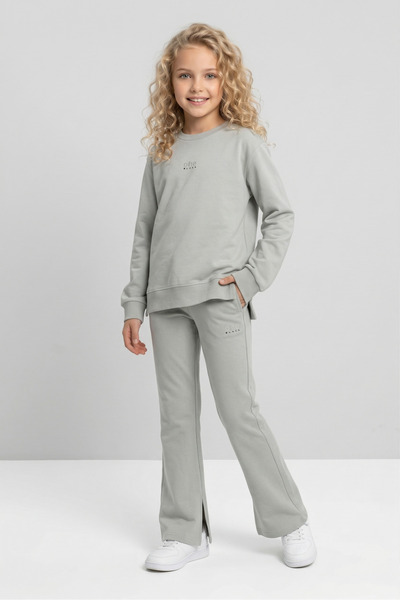 Black One Σετ αθλητική φόρμα για κορίτσια από βαμβάκι – Λεπτομέρεια εκτύπωσης...