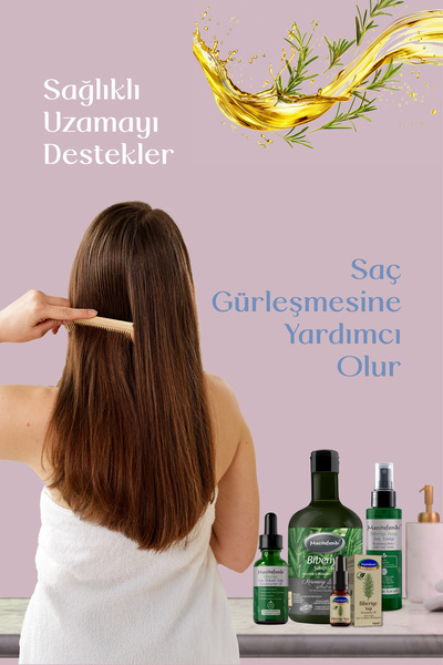 Mecitefendi Biberiye 4'lü Saç Bakım Seti Aura - Biberiye Şampuan, Biberiye Serum, Biberiye Tonik, Biberiye Yağ