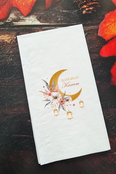 PEKSHOP Ramadan Kareem Written Ramadan Iftar Table Presentation Napkin Ramada...