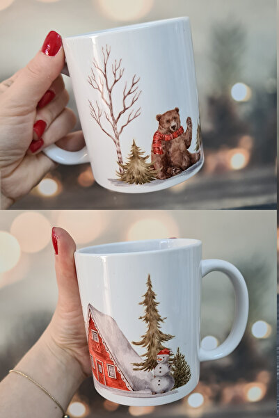 PEKSHOP Winter Landscape Christmas Gift Mug Cup