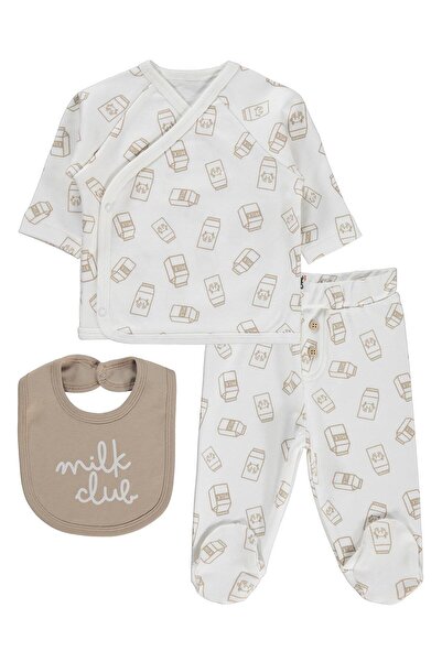 Civil Baby Seturi de body-uri cu imprimeu lapte - Ecru