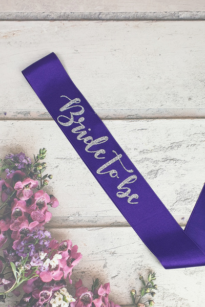 PEKSHOP حزام العروس، حزام العزوبية مطبوع بالجليتر