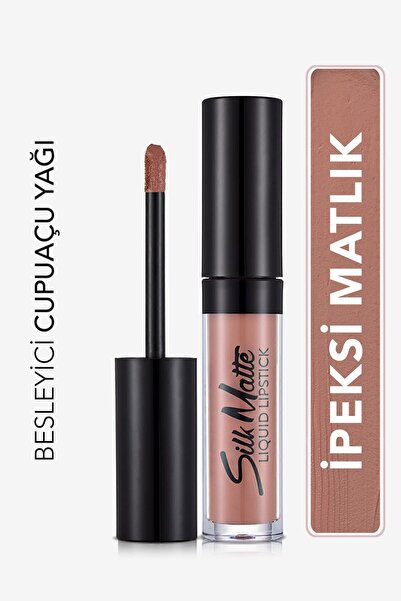 Flormar Kadife Dokulu Likit Mat Ruj - Silk Matte Liquid Lipstick - 052 BEST O...