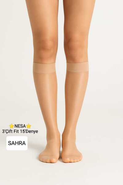 NESA Κάλτσες παντελονιού μέχρι το γόνατο Fit Parlak 15 *51 Sahra*. 3 ζεύγη