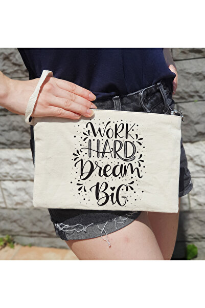 PEKSHOP Клатч-сумка - косметичка Work Hard Dream Big Lined