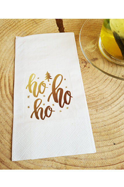 PEKSHOP Presentation Napkin - Hohoho Written Christmas Table Presentation Napkin