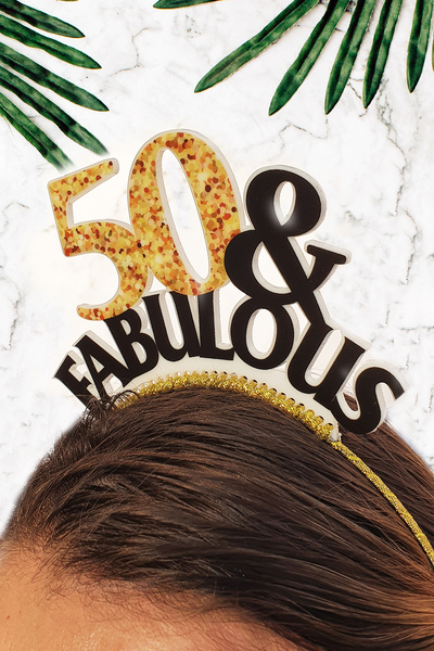 PEKSHOP 50&Fabuolus Tacı, 50 Yaş Doğum Günü Tacı
