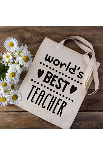 PEKSHOP Найкращий у світі вчитель Ogretmen Gunu Плечова сумка Тканинна сумка