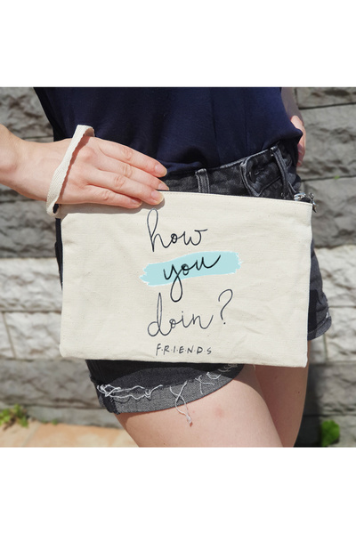 PEKSHOP Клатч - косметичка на підкладці з принтом "Як справи, друзі"