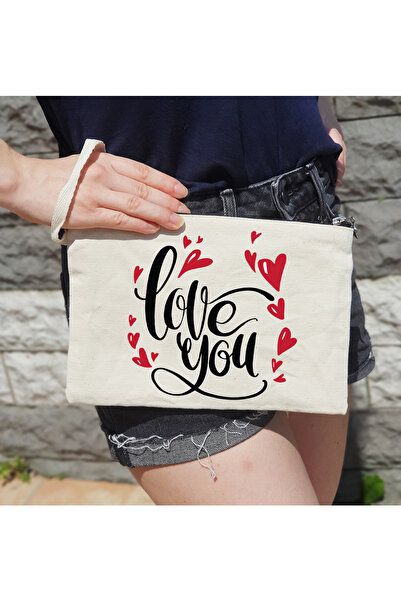 PEKSHOP Клатч - косметичка на підкладці з принтом "Love You"