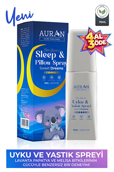AURAN Lavanta, Papatya ve Melisa Özlü Uyku & Yastık Spreyi Sakinleştirici Uyk...