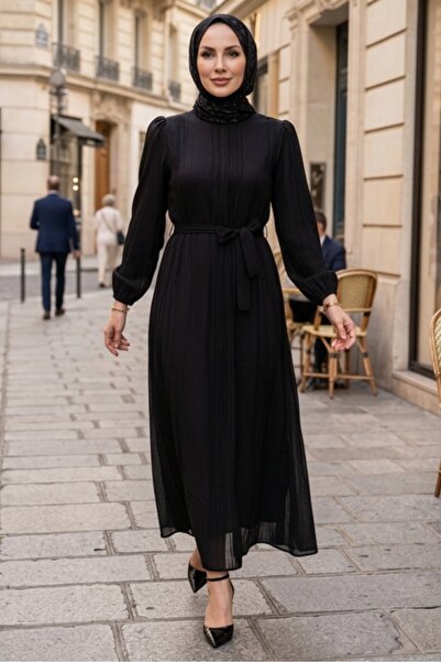 Bestenur Φόρεμα Lorin με επένδυση 1688 - Μαύρο