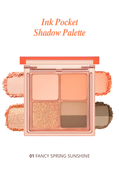 PERIPERA 5-Piece Eyeshadow Palette - Matte, Glitter Shades, Peripera Ink Pock...