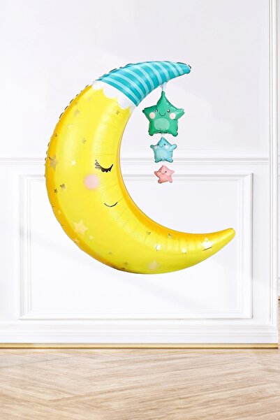 PEKSHOP Uyuyan Ay Folyo Balon Ay Dede Balon 78cm