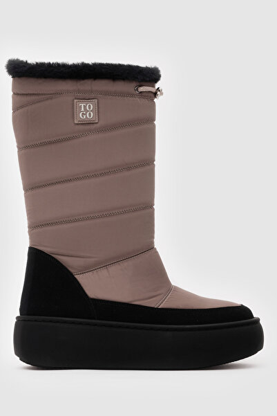 TOGO Vizon Paraşüt Kumaş Suya Dayanıklı İçi Kürklü Kadın Kar Botu [060057]