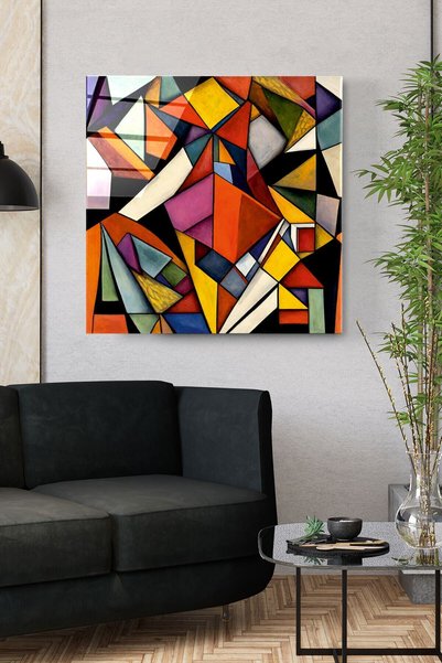 Hinora Abstract Glass Painting, Decorative Glass Painting