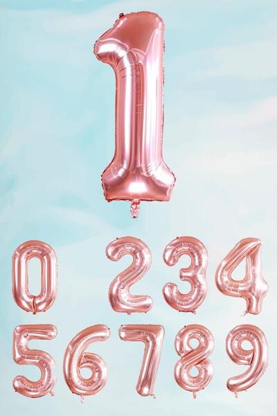 PEKSHOP Rose Gold Number Foil Balloon Large Size Rose Gold Number Balloons 10...