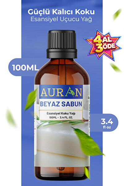 AURAN Beyaz Sabun Saf Esansiyel Uçucu Yağ Buhurdanlık Yağı Difüzör Esansı Aro...