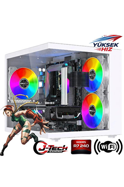 J-TECH RagePC i5 10400F 16GB HDD 500GB+256GB SSD GDDR5 R7240 Oyuncu Bilgisayarı