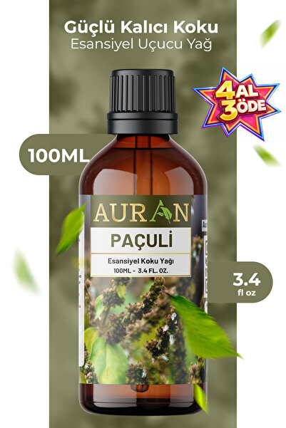 AURAN Paçuli Esansiyel Uçucu Koku Yağı Difüzör Esansı Buhurdanlık Yağı Aromat...
