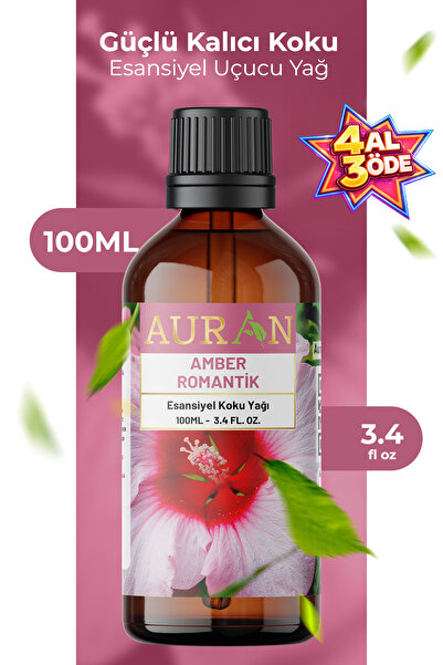 AURAN Amber Romantik Saf Esansiyel Uçucu Yağ Buhurdanlık Yağı Difüzör Esansı ...