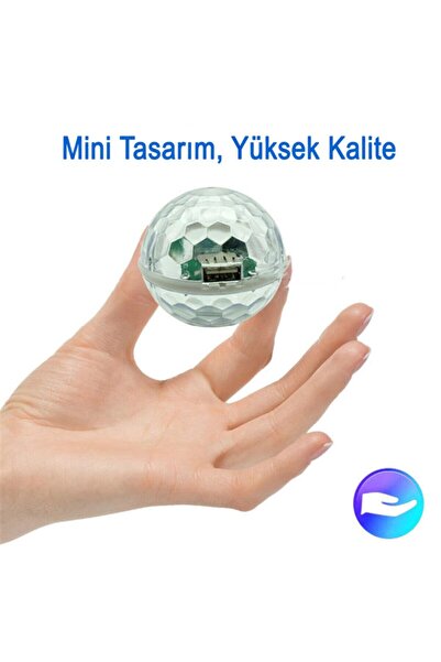 C9 Sese Duyarlı Rgb Ledli 360 Derece Lightning Girişli Mini Disko Işığı ANDRO...