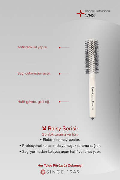 RODEO Professional Raisy 1703 Hair Blow Dry Brush