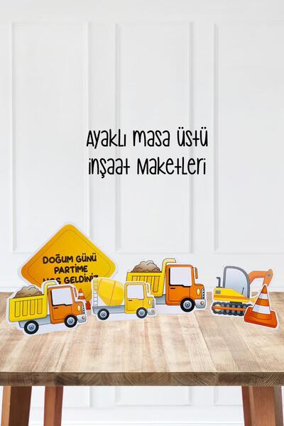 PEKSHOP Construction Concept Birthday Standing Board Σετ Επιτραπέζια Πίνακες ...