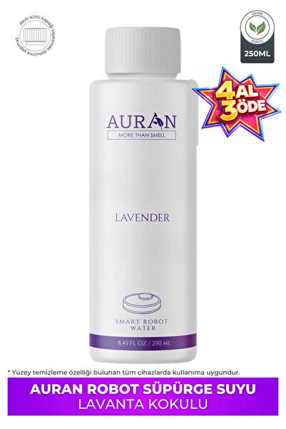 AURAN Lavanta Kokulu Akıllı Robot Süpürge Suyu, Mop Suyu Yüzey Temizleyici Ro...