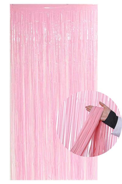 PEKSHOP Fon Perde Kapı Perdesi Bebek Pembesi Renkli Arka Fon Süs Parti Fonu