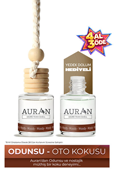 AURAN Woody Oto Kokusu Ip Askılı Araç Kokusu Uzun Süre Kalıcı Odunsu Araba Ko...