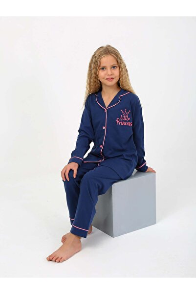 vitmo Set de lenjerie de dormit din bumbac cu mânecă lungă pentru fete