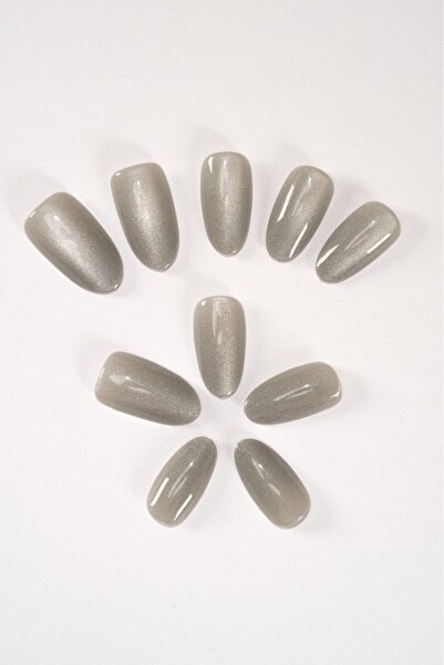 POP Beauty Takma Tırnak Seti & Zararsız Yapıştırıcı, Cat Eye