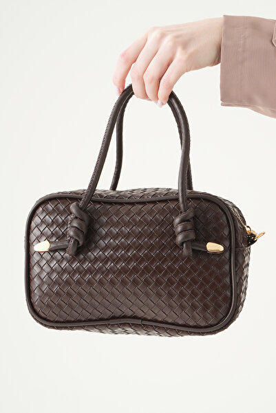 Rays Πλεκτή τσάντα ώμου σε καφέ απόχρωση 9228