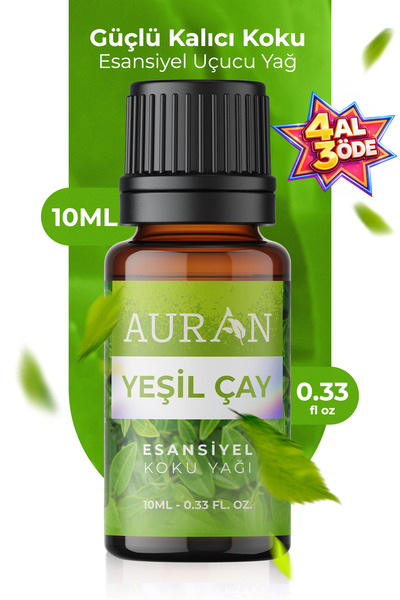 AURAN Yeşil Çay Esansiyel Uçucu Koku Yağı Ortam Kokusu Doğal Yağ Sihirli Küre...