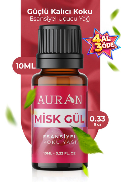 AURAN Misk & Gül Esansiyel Uçucu Koku Yağı Difüzor Esansı Buhurdanlık Yağı Ar...