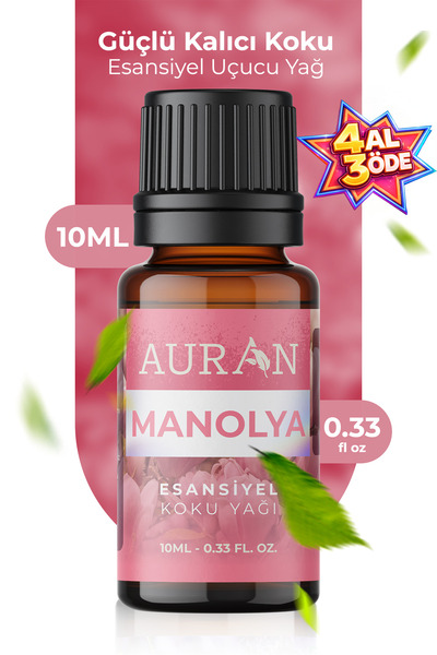 AURAN Manolya Esansiyel Uçucu Koku Yağı Difüzor Esansı Buhurdanlık Yağı Aroma...