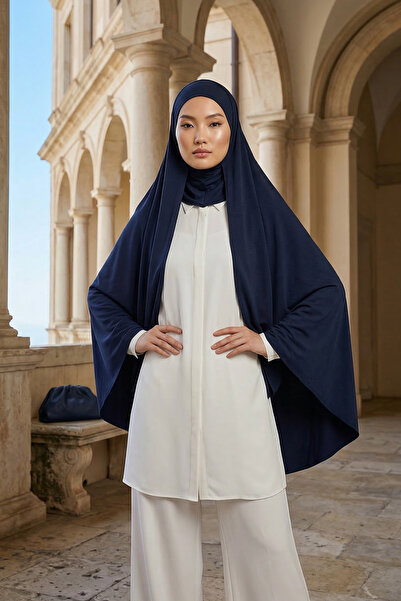 Aisha's Design شال نينجا بونيلي عملي من القطن الممشط يغطي الرقبة، PS-59، أزرق...