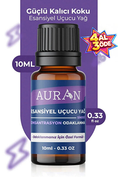 AURAN Konsantrasyon - Odaklanma Sinerji Karışım Esansiyel Uçucu Yağ Buhurdanl...