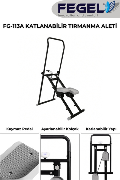 Fegel FG-113A Katlanabilir Tırmanma Aleti – Ev Tipi Kardiyo ve Spor Egzersiz ...
